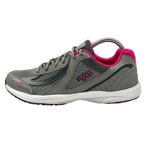 Ryka Dash 3 Women's Running Shoes 9M Gray Pink Mesh Athletic Sneakers